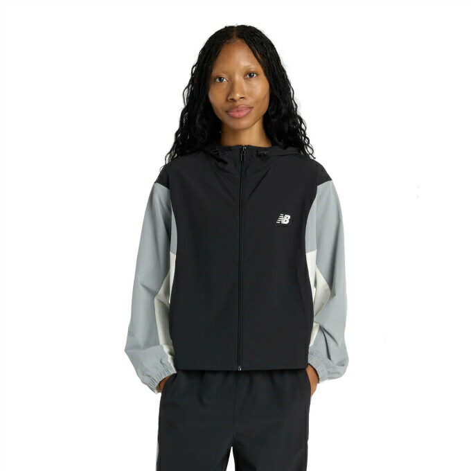 ニューバランス new balance ウインドブレーカー ジャケット レディース ウーブンフーデッドジャケット WJ61M2MG-BK od