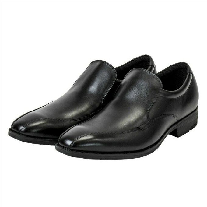 テクシーリュクス texcy luxe ビジネスシューズ メンズ FlexibleDress フレキシブルドレス バンプスリッポン ブラック TU-7011 BK run