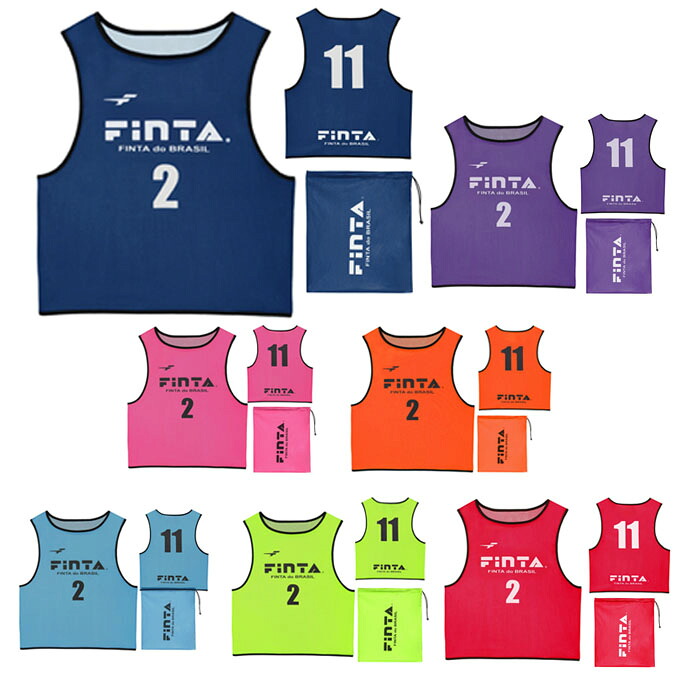 【期間限定クーポン配布中！ 4/14 20:00～4/20 23:59】【メール便送料無料】FINTA ビブス 昇華 ビブス10枚セット 番号入り FT3525 sc