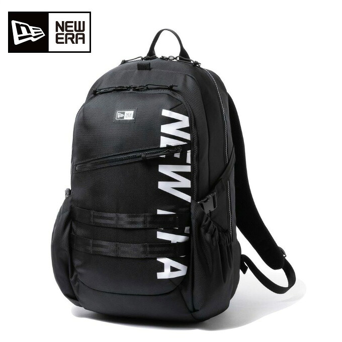 ニューエラ NEW ERA バックパック メンズ レディース アーバンパック 33L プリントロゴ ブラック × ホワイト 12854713