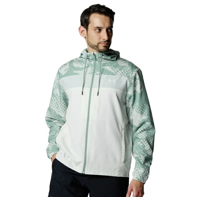 アンダーアーマー ウインドブレーカー ジャケット メンズ UA SPORTSTYLE WINDBREAKER PRINTED JACKET 1384814-377 UNDER ARMOUR