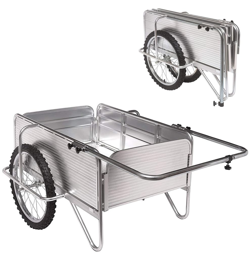 軽量アルミリアカー 耐荷重100kg 折りたたみ式 ノーパンクタイヤ1741 軽量アルミリアカー 耐荷重100kg 折りたたみ式 ノーパンクタイヤ