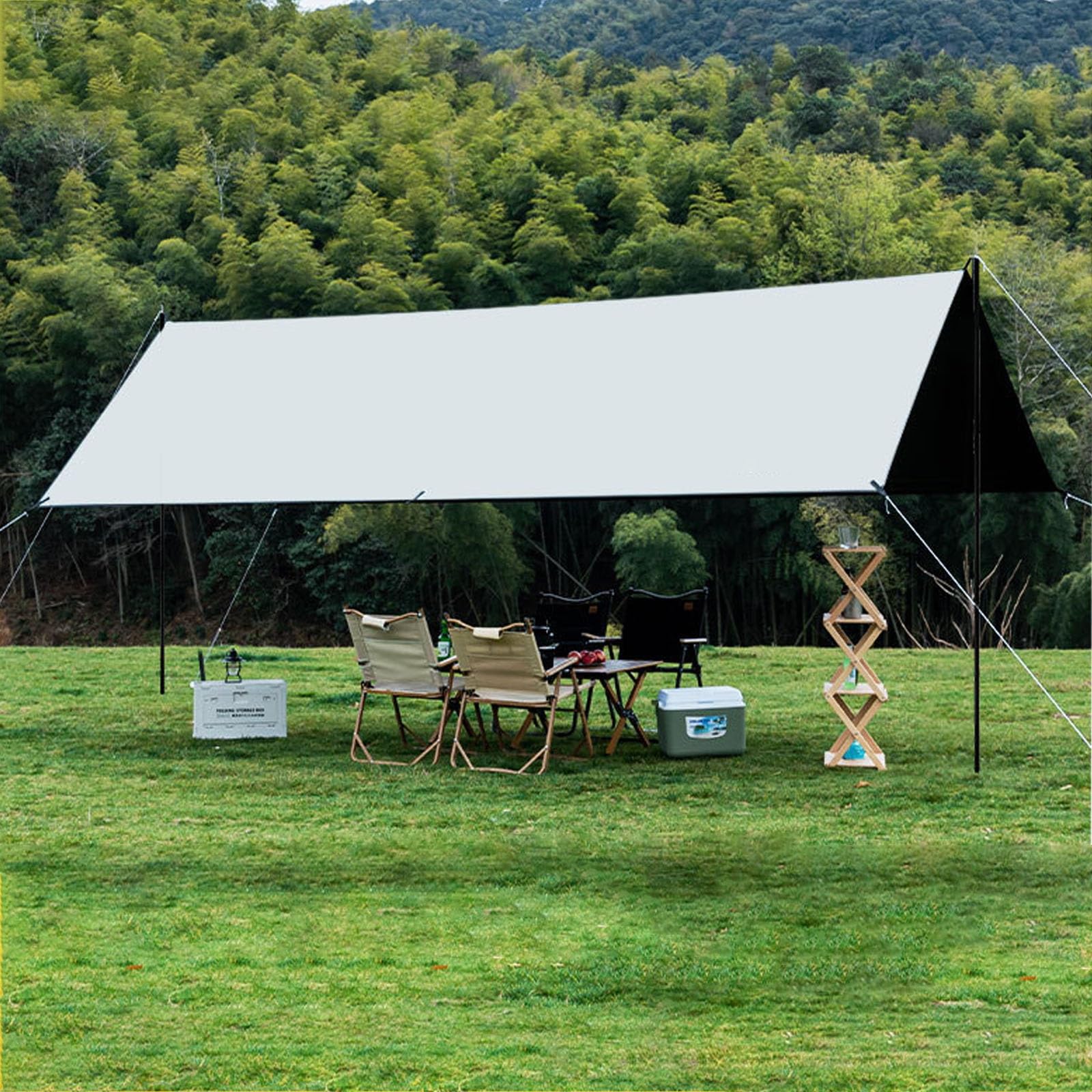 楽天市場】一人用ミニタープペンタタープウィングタープポールテント