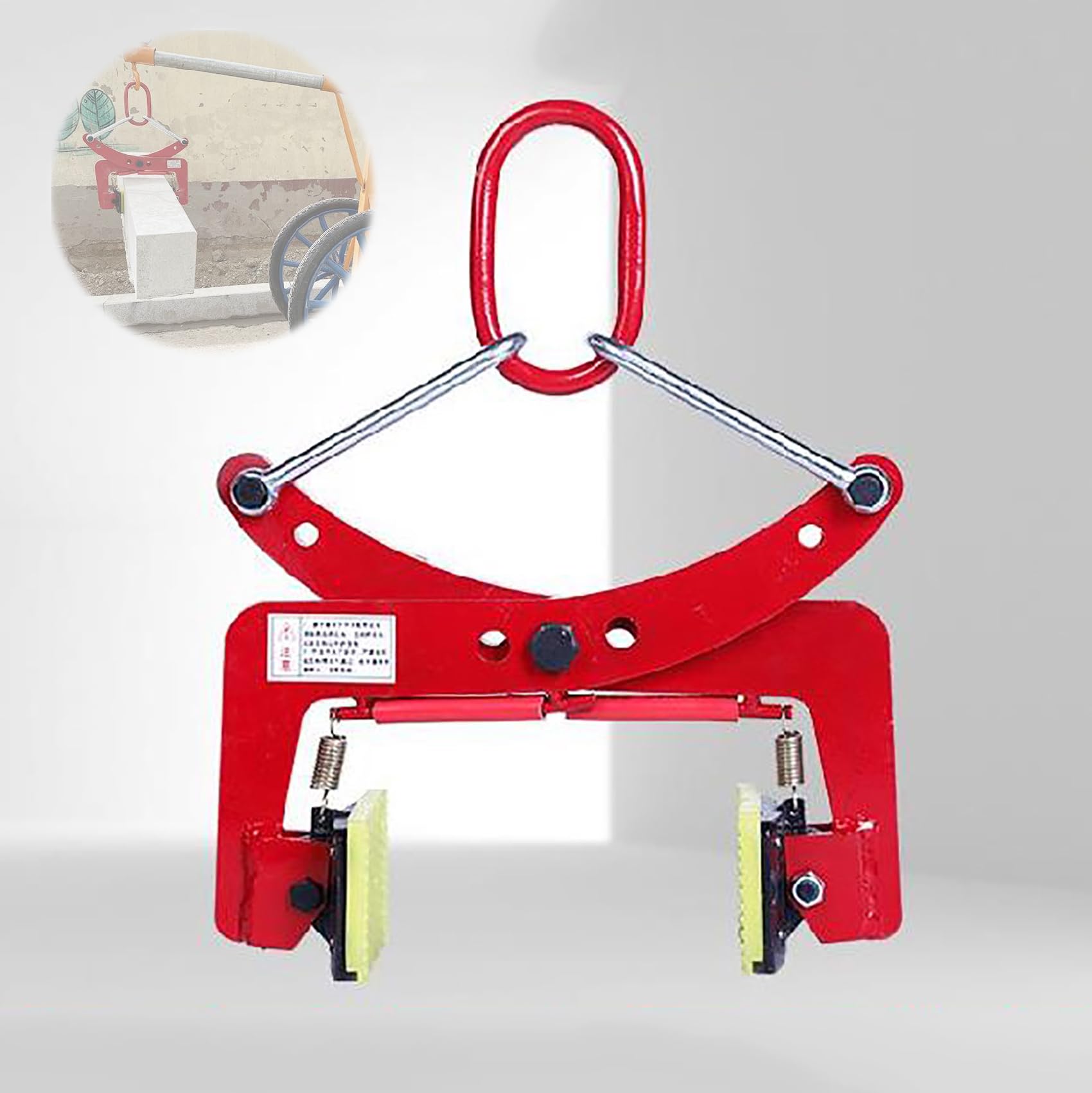 石クランプ 325kg ダイアログボックス吊クランプ 石吊り具 リフティングクランプ プレートクランプ クランプ石クランプ 吊具 開口部幅60粍-300粍 荷吊り用 吊り具-7.5KG 10in、開口部部10-30糎 red