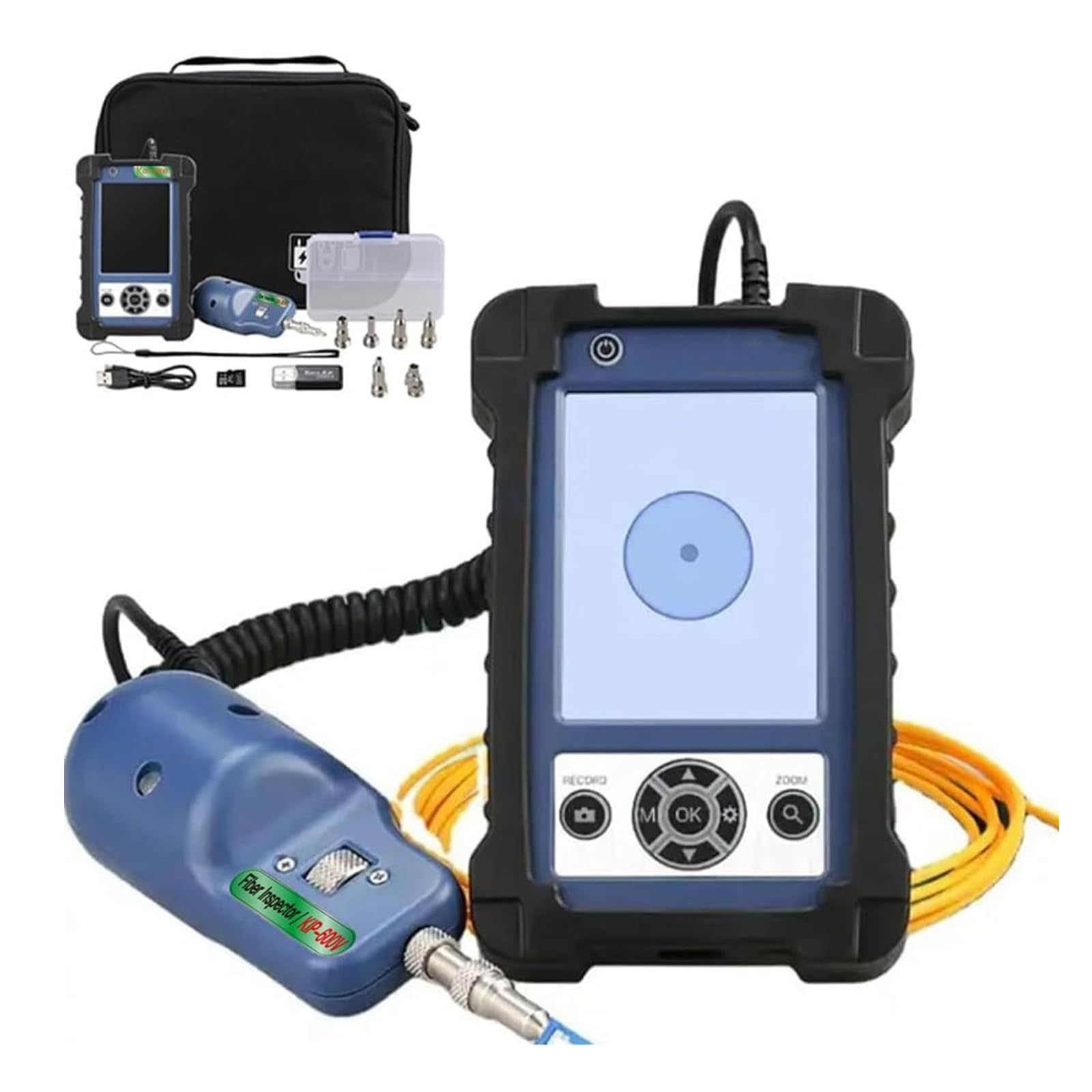 【バス発着場の一般受け商いもの!】プロフィブ注意集中精神測定検査 KIP-600V グラスファイバーマイクロスコープ 分解能\u0026lt;1μm 倍率400倍 グラスファイバー端面精神測定検査備え付ける FC/SC/ST/LC/MU/MPO相応う 4000mAh乾電池 20第四次元駆動動力 コネクタツール