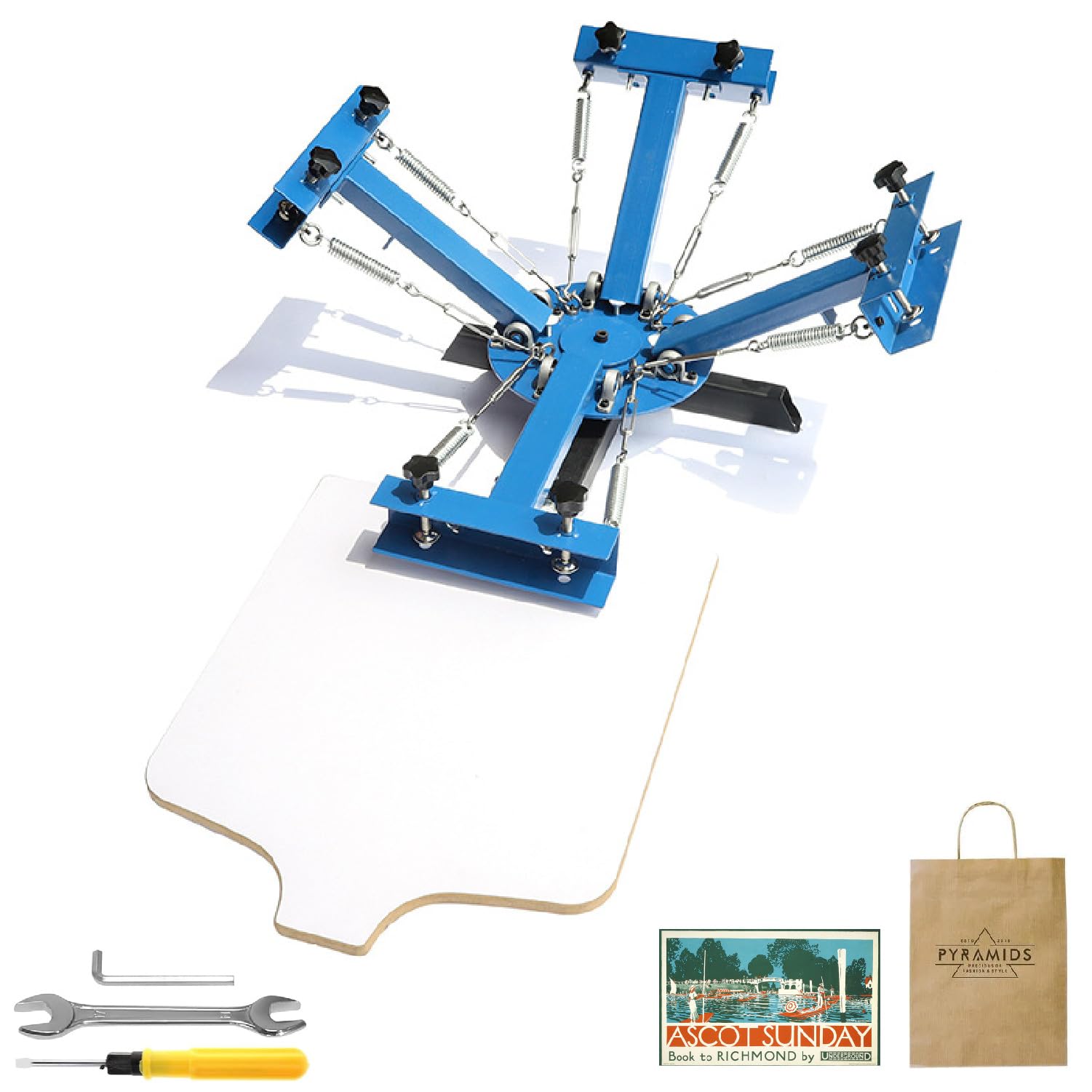 シルクスクリーンプリント用スタンド 印刷機 楽天市場】シルクスクリーン 印刷機 刷り台 4ステーション