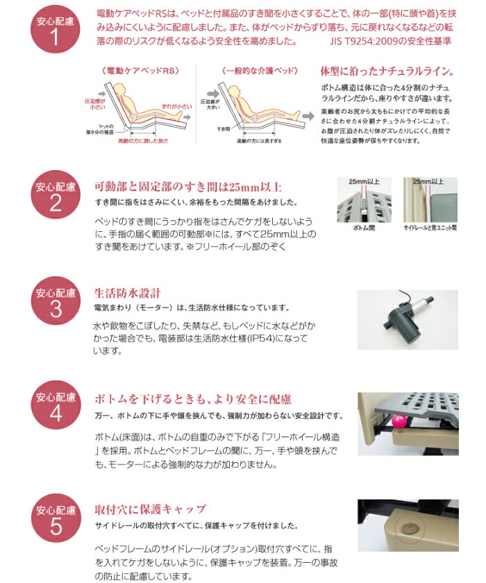 パナソニック電動ケアベッド Rs 3モーター お得な 点セット 組立配送料込み レギュラーサイズ マットレス幅 91cm ベッド本体 新ひまわりマットレス サイドレールlh 2本組 介護ベッド 介護ベット 介護用品 電動ベッド Siteleco Fr