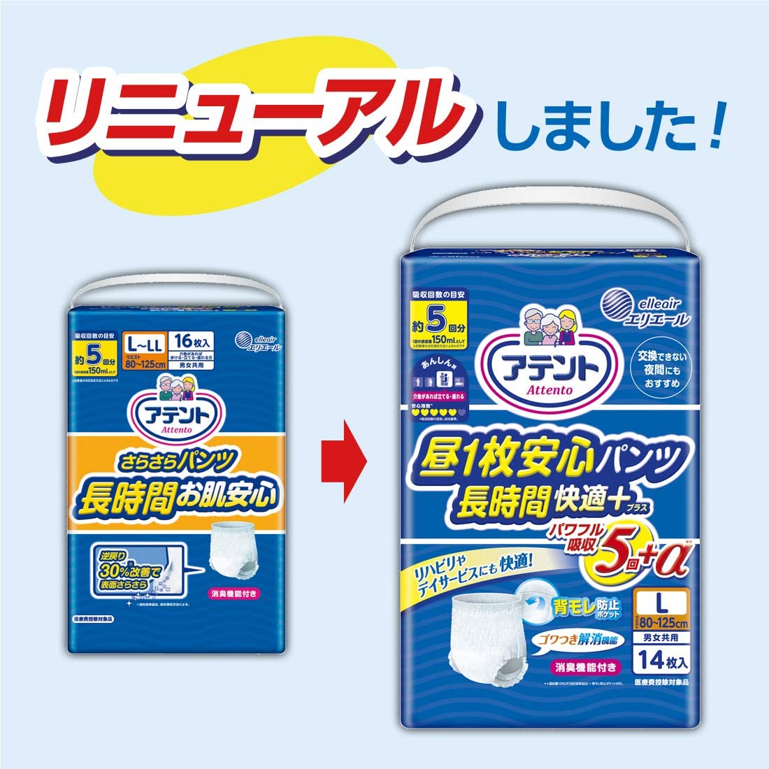 至高 大人用紙おむつ 大王製紙 アテント 昼１枚安心パンツ長時間快適プラス 男女共用 Lサイズ ケース 合計42枚入 14枚×3袋 大人用おむつ  紙おむつ 紙パンツ おむつ 大人 大人用 介護用品 blog.cinegracher.com.br