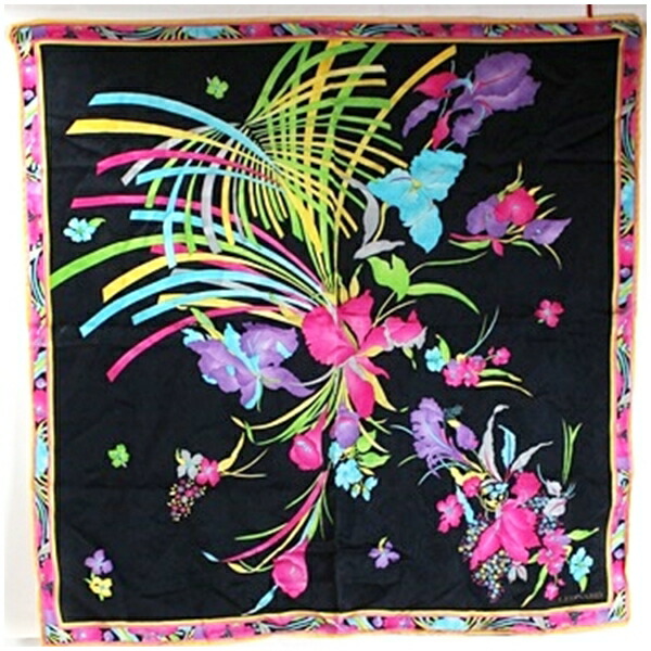 楽天市場】LEONARD レオナール スカーフ 良好 ネイビー シルク100％ 花