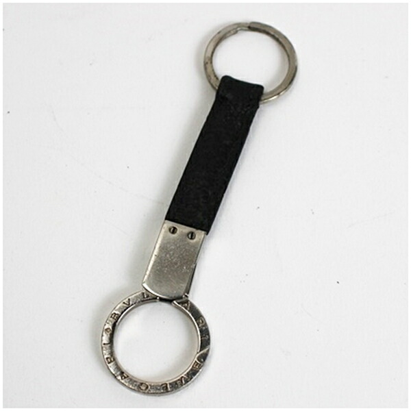 未使用保管　美品　BVLGARI　ブルガリ　マン　キーリング　黒　282704 未使用保管 美品 BVLGARI ブルガリ マン キーリング 黒 282704