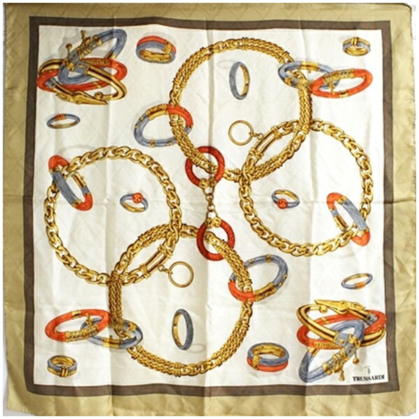 楽天市場】トラサルディ シルク スカーフ 大判 ネイビー