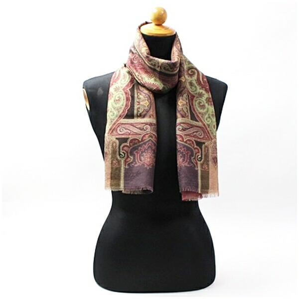 楽天市場】エトロ 長方形 大判 スカーフ ストール ブラウン ペイズリー