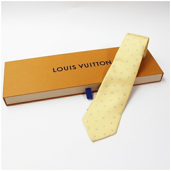 ルイヴィトン 絹地 タイ モノグラム 中古 A序列付ける LOUIS VUITTON | メンズ 商行為 細身 箱付き添い人  【貨物輸送無料】