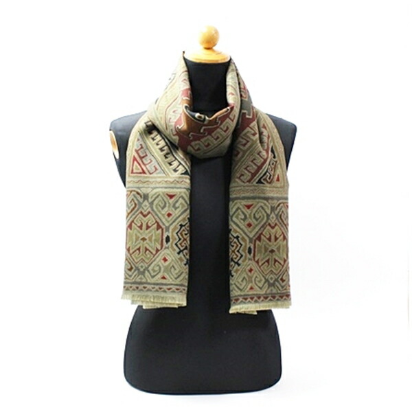 楽天市場】エトロ 大判ストール ショール ウール×シルク ブラウン