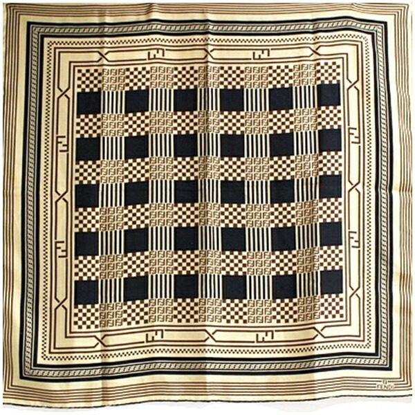 楽天市場】フェンディ FENDI スカーフ ズッカ シルク ベージュ