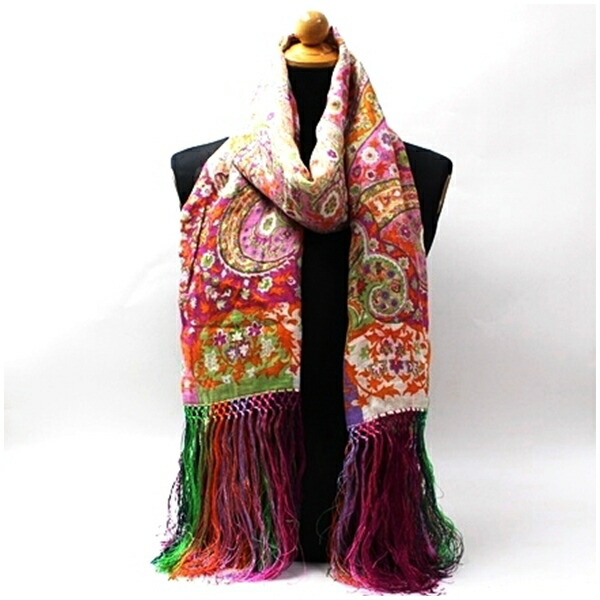 楽天市場】エトロ 大判ストール ショール ウール×シルク ブラウン