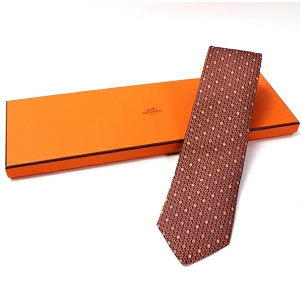 エルメス シルク ネクタイ 未使用 細身 中古 Sランク HERMES 656195T｜メンズ ビジネス タグ付き 箱付き 【送料無料】