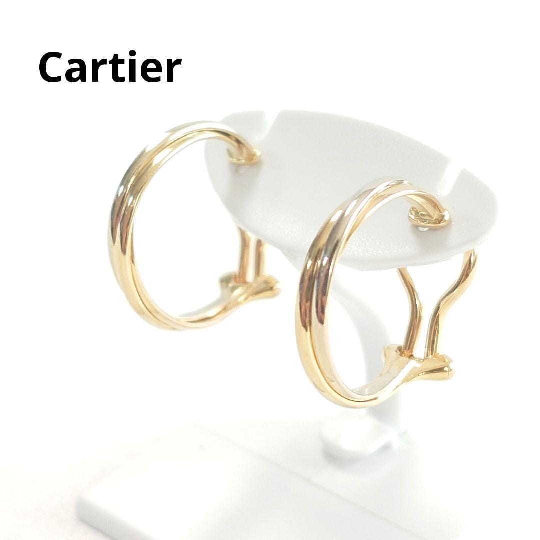 楽天市場】カルティエ フープピアス K18YG K18WG K18PG トリニティ