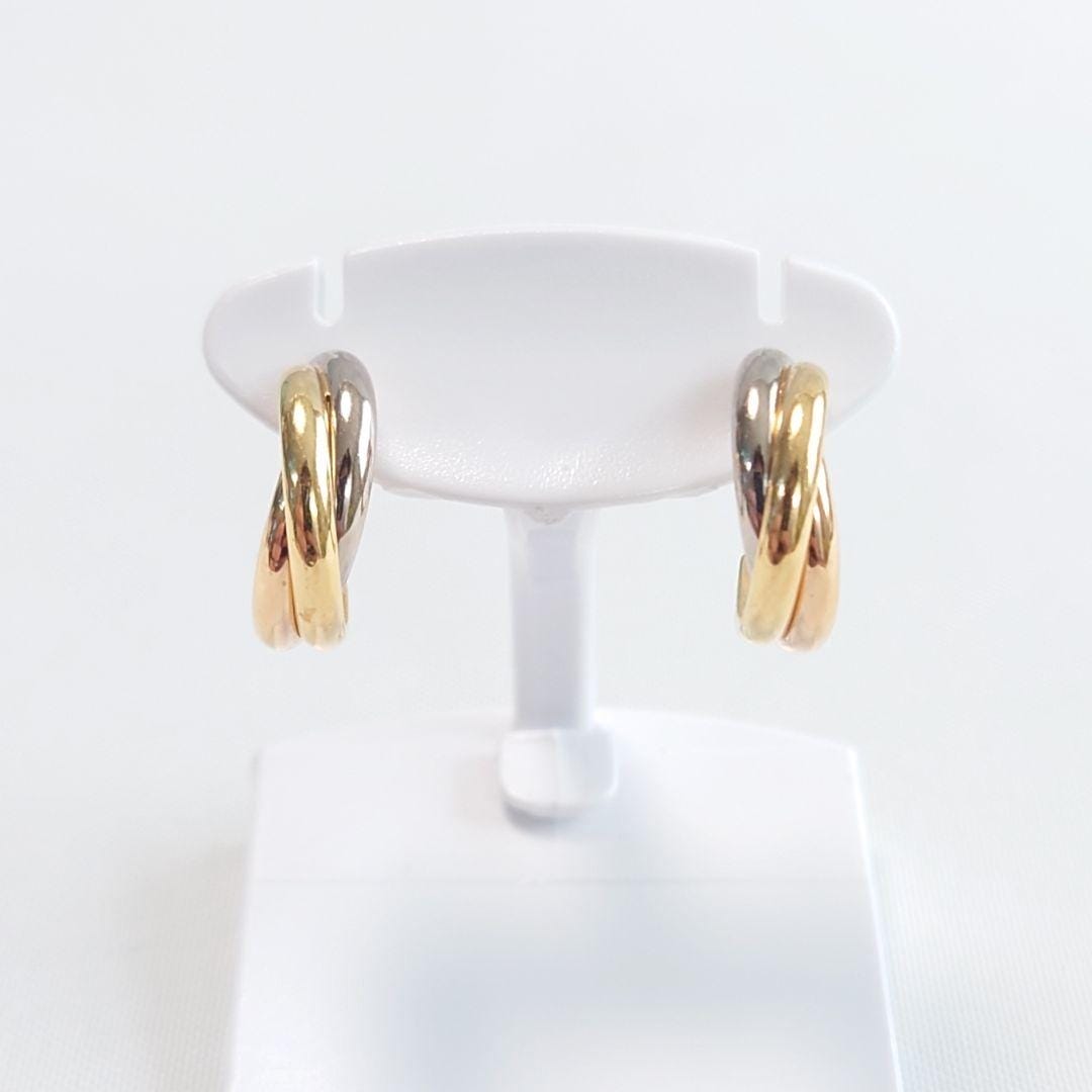 楽天市場】カルティエ ピアス K18YG K18WG K18PG トリニティピアス LM