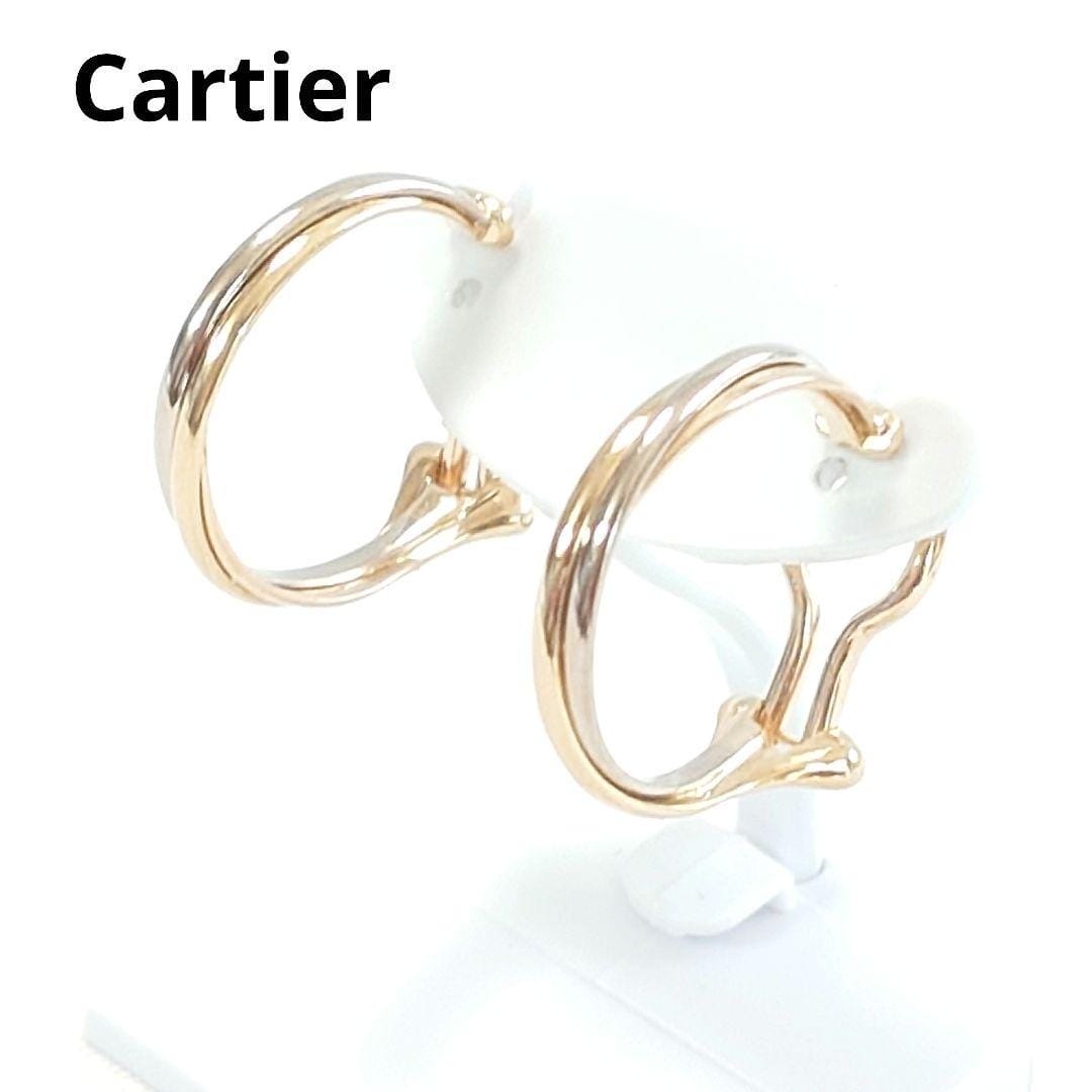 楽天市場】カルティエ フープピアス K18YG K18WG K18PG トリニティ