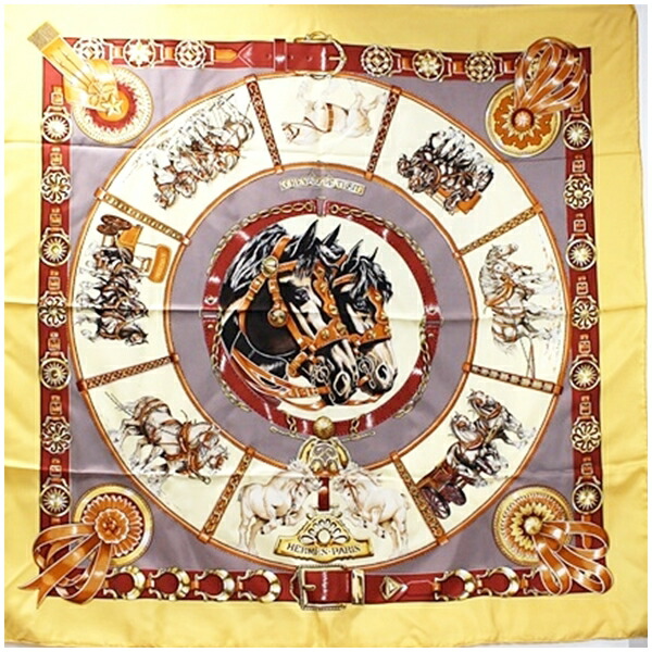 楽天市場】エルメス スカーフ カレ90 『PRESENTATION DE CHEVAUX