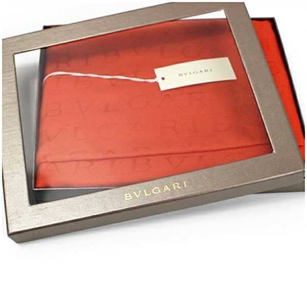 BVLGARI シルクストール　ブラウン　箱付き 楽天市場】BVLGARI ブルガリ レッテレマキシロゴマフラーメンズ
