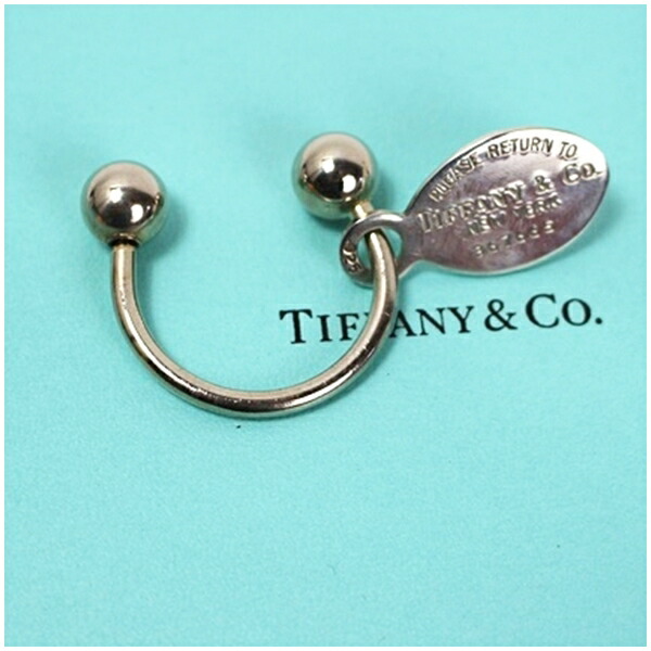 TIFFANY&Co. オーバル タグ スクリューボール キーホルダー 関税なし】TIFFANY&Co.オーバル タグ スクリューボール (Tiffany