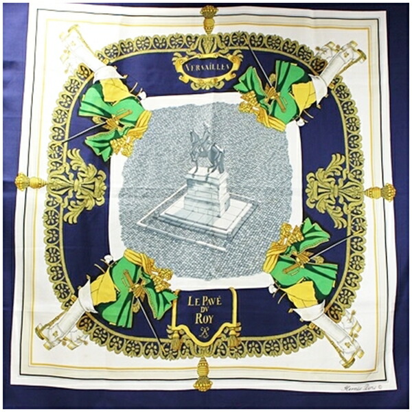 楽天市場】エルメス スカーフ カレ90 ダブルフェイス シュヴァル