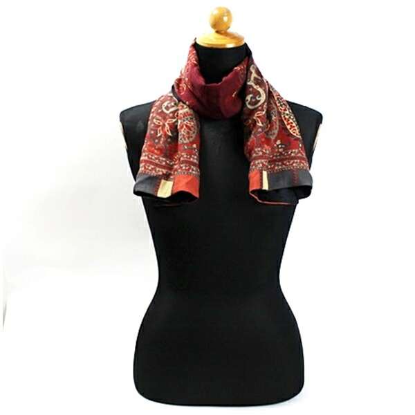 楽天市場】エトロ 長方形 ウール×シルク ストール レッド ペイズリー柄