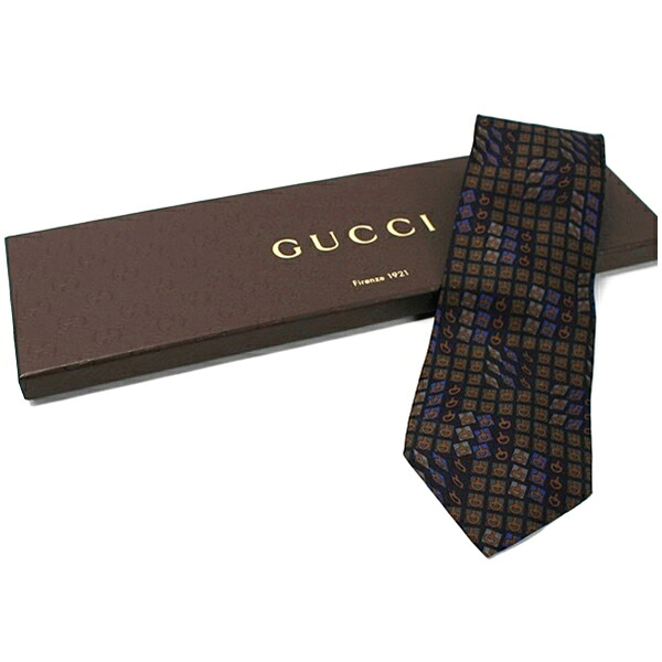グッチ シルク ネクタイ 中古 Aランク GUCCI | メンズ ビジネス 箱付き 【送料無料】｜ブランドール　ミルキー 8,512円