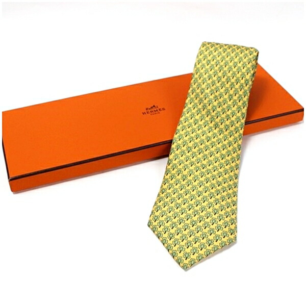 エルメス 地絹 タイ 中古 A位置づける HERMES | メンズ 商行為 箱付き添い人  【貨物輸送無料】