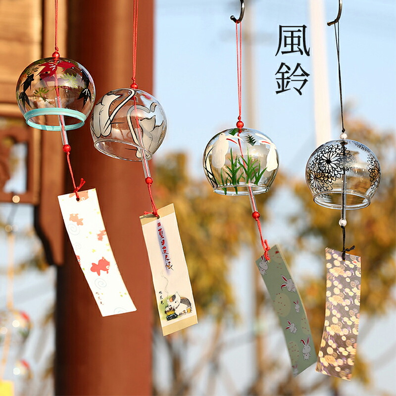 風鈴　平成女児 楽天市場】江戸風鈴 風鈴 4個～10個セット ガラス風鈴 澄んだ音 厄除け