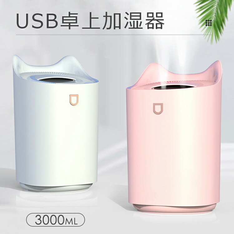 加湿器 卓上加湿器 Usb 加湿機 小型 静音 車載 オフィス かわいい ミストボックス 大