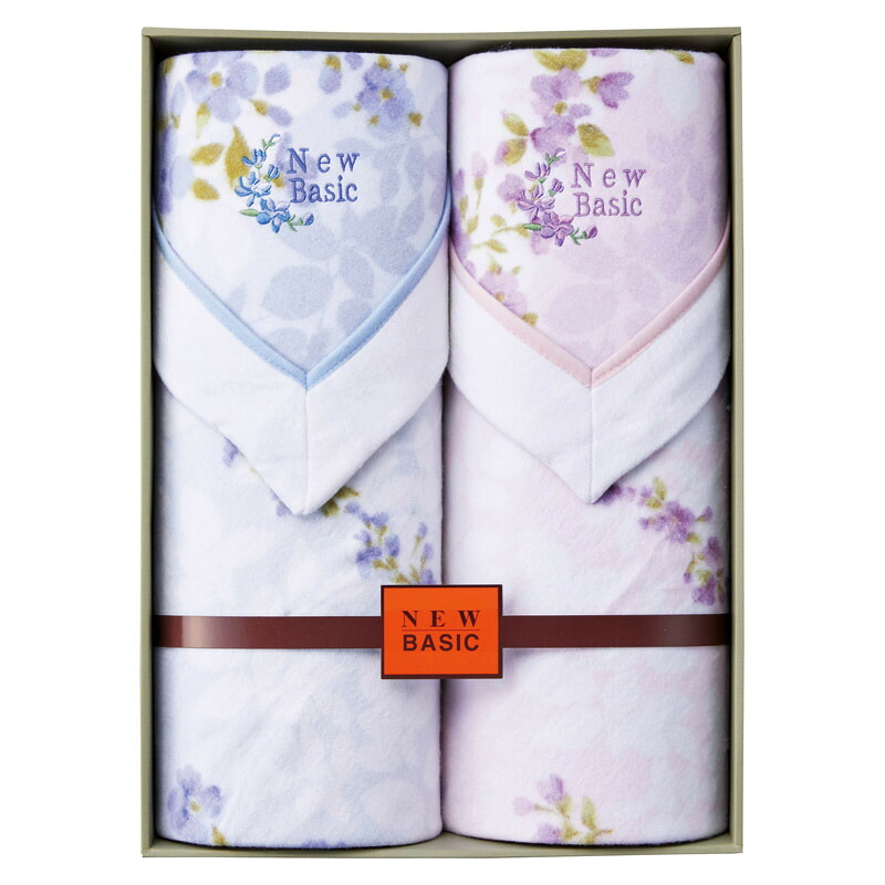 【お買い物マラソン限定クーポン配布中】 四方額付き洗える綿毛布（毛羽部分）2P ニューベーシック ギフト 贈り物 お祝い お歳暮 お中元 プレゼント 御礼 お礼 御歳暮 御中元 贈答品 粗品 熨斗 のし お返し 内祝い 快気 志｜ひまわり生活