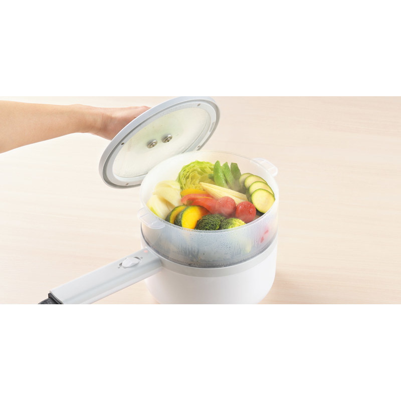 【お買い物マラソン限定クーポン配布中】 蒸し器兼用電気片手鍋18cm ERETTOmono ギフト 贈り物 お祝い お歳暮 お中元 プレゼント 御礼 お礼 御歳暮 御中元 贈答品 粗品 熨斗 のし お返し 内祝い 快気 志