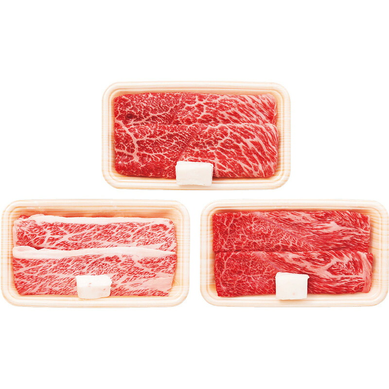 【お買い物マラソン限定クーポン配布中】 松阪牛すき焼き食べ比べ3種（もも・バラ・カタ） 贈り物 ギフト お祝い お中元 プレゼント 御礼 お礼 御中元 贈答品 粗品 内祝い 夏ギフト｜ひまわり生活