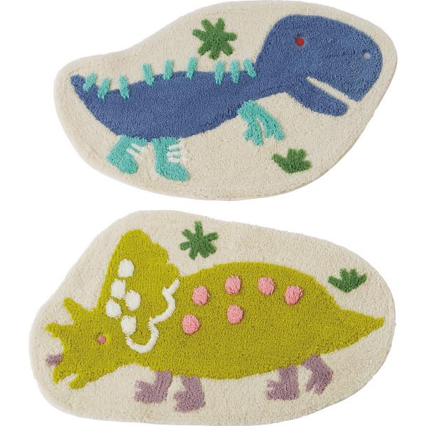 【お買い物マラソン限定クーポン配布中】 イッソ・エッコ　きょうりゅう　ティラノサウルス＆トリケラトプスマット