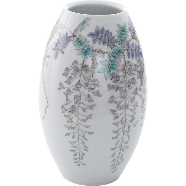 【お買い物マラソン限定クーポン配布中】 有田焼　福丈窯　藤絵　花瓶