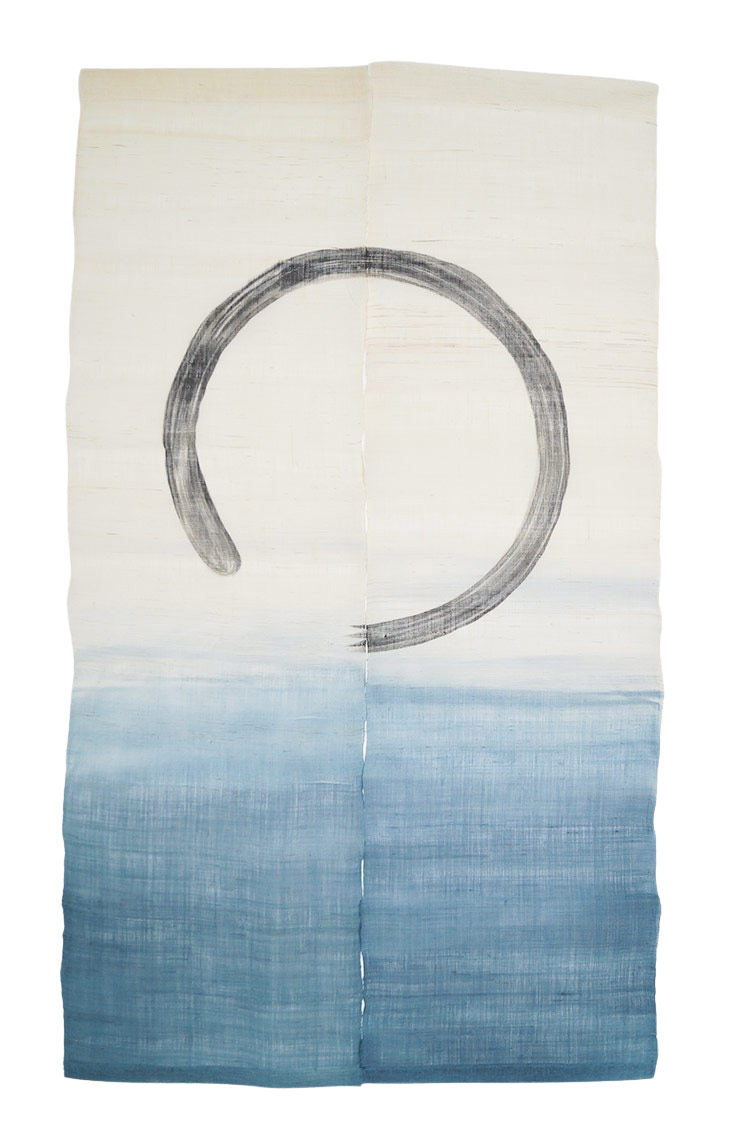 ラッピング不可 暖簾 のれん 麻100 刺し子金魚流水白 ｎ 667 のれん Www Gatorheatandair Com