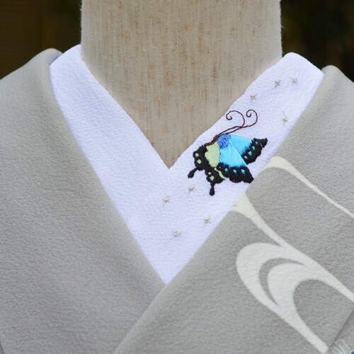 楽天市場】シンプル蝶 蝶 ちょうちょ 半衿 刺繍 ひめ吉オリジナル
