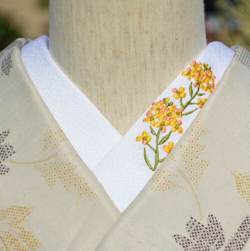 楽天市場】スミレ/レンゲ半衿 刺繍 半衿 ひめ吉オリジナルデザイン