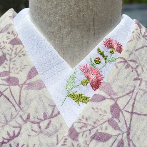 楽天市場】菖蒲・絽☆刺繍 半衿 ひめ吉オリジナルデザイン☆夏