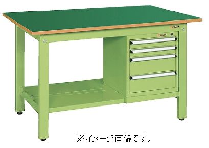【時間指定・日祝着不可】SAKAE/サカエ 軽量作業台ＫＫタイプ スモールキャビネット付 1800&times;750&times;740mm 組立式 KK-69FSL4｜ひめこうぐ