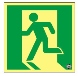 緑十字/(株)日本緑十字社 高輝度蓄光避難誘導ステッカー標識 非常口 ２００×２００ｍｍ Ｓ級認定品 SSN815 364815