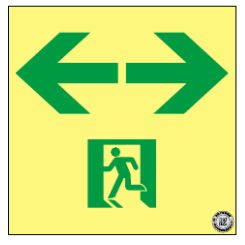 緑十字/(株)日本緑十字社 高輝度蓄光避難誘導ステッカー標識 非常口⇔ １５０×１５０ Ｓ級認定品 SSN953 364953