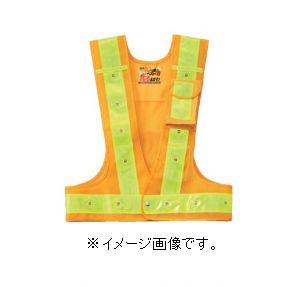緑十字／(株)日本緑十字社 多機能ＬＥＤセーフティベスト 黄／赤発光／黄反射 フリーサイズ メッシュ生地 多機能LEDベスト-YY-R 238101