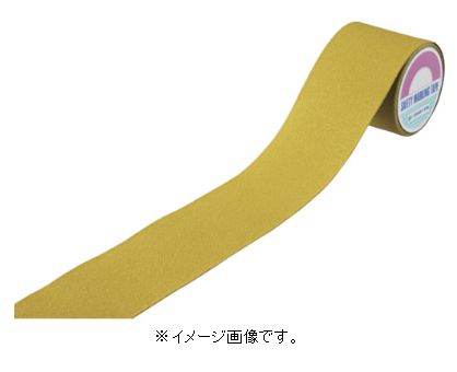 緑十字/日本緑十字社 滑り止めラインテープ 黄 １００ｍｍ幅×５ｍ アルミ＋鉱物粒子 屋外用 SV-105Y 260163