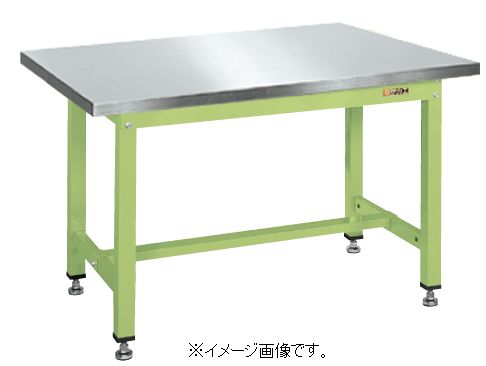 【時間指定・日祝着不可】SAKAE/サカエ 中量作業台ＫＶタイプ（ステンレスカブセ天板） W1500&times;D750&times;H740mm 組立式 KV-593PCSU4｜ひめこうぐ