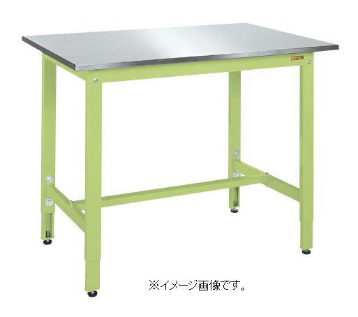 【時間指定・日祝着不可】SAKAE/サカエ 軽量高さ調整作業台ＴＫＫ８タイプ（ステンレスカブセ天板仕様） W1800&times;D900&times;H800～1000mm 組立式 TKK8-189SU3N｜ひめこうぐ