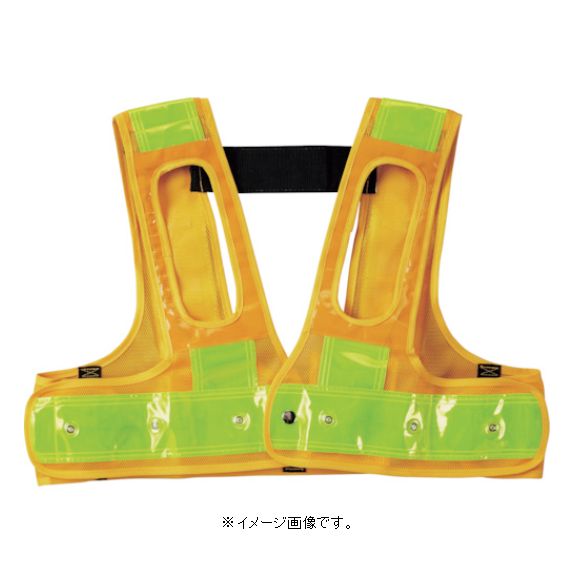 緑十字/(株)日本緑十字社 フルハーネス用ＬＥＤベスト 黄メッシュ地／黄反射 ＦＨ用ＬＥＤベスト（黄／黄） フリーサイズ ショート丈 FH用LEDベスト(黄／黄) 238241｜ひめこうぐ